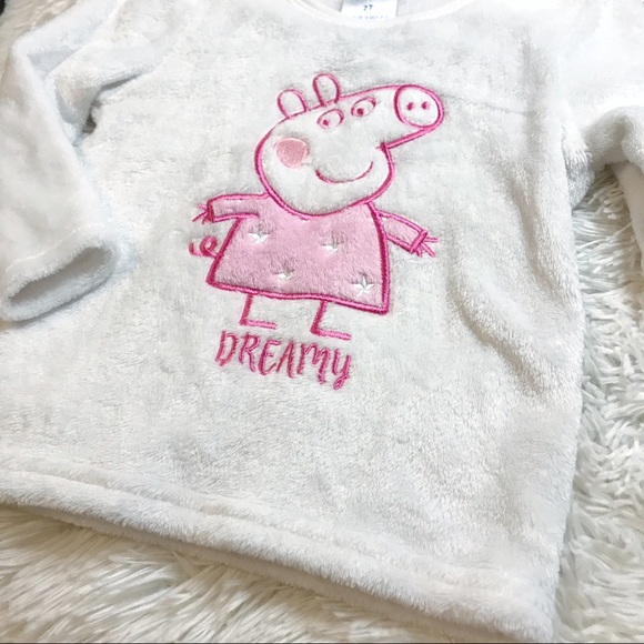 🐷 Peppa Pig Toddler Girl White Sweater 🐷 - Picture 2 of 4